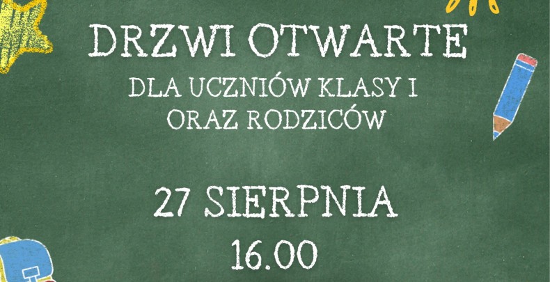 Informacja dla pierwszoklasistów oraz rodziców